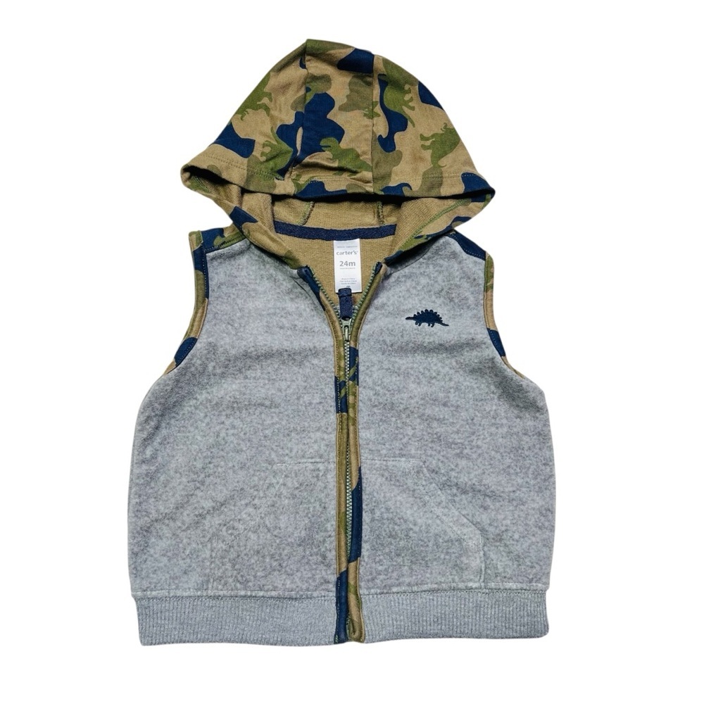 Carter's Green and Blue Camouflage‎ Fleece Vest